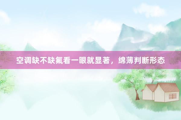 空调缺不缺氟看一眼就显著，绵薄判断形态